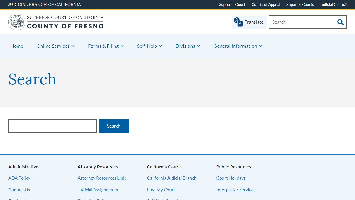 Search | Superior Court of California | County of Fresno